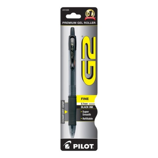 Pilot G2 Retractable Gel Ink Pens, Fine Point, 0.7 mm, Clear Barrel,  Assorted Ink Colors, Pack Of 20