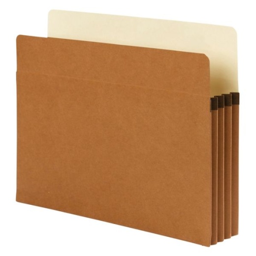Smead Supertab File Pockets, Letter Size, 3 1/2" Expansion, 30% Recycled, Redrope, Box Of 25