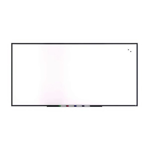 Tru Red Magnetic Steel Dry Erase Board, 48" X 96", White Surface, Black Aluminum Frame