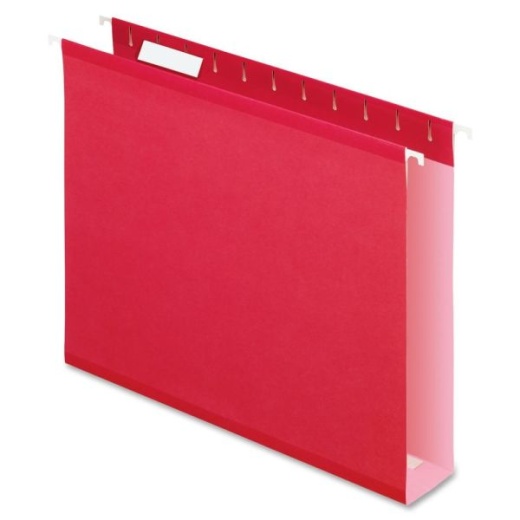 Pendaflex Premium Reinforced Color Extra-Capacity Hanging Folders - Red - Pack of 25