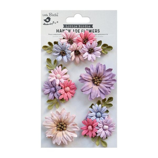 Little Birdie Fairy Garden Paper Flowers 5/Pkg