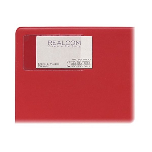 C-Line Self-Adhesive Business Card Holders, 2 x 3 1/2, Clear, Pack Of 10