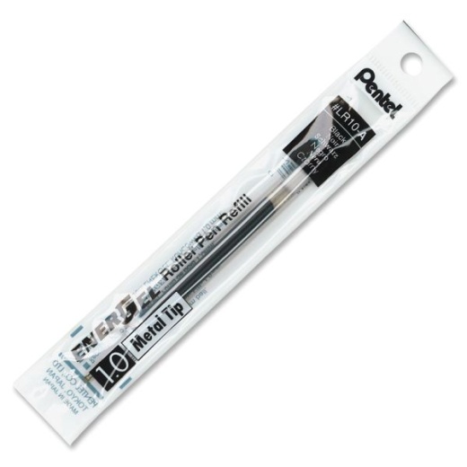 Pentel Energel Deluxe Retractable Pen Refill - Bold Point, 1.0 mm, Black