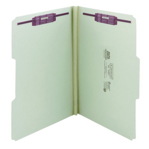 Smead Pressboard Fastener Folders with SafeSHIELD Coated Fasteners - Legal Size