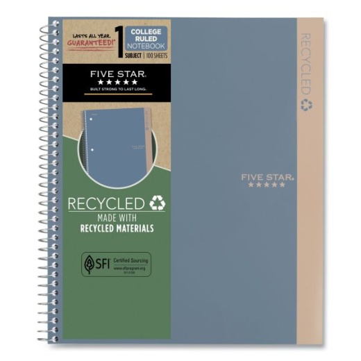 Five Star Recycled Notebook