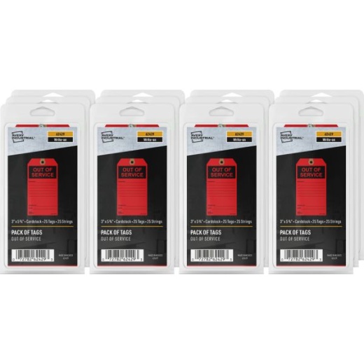 Avery Preprinted Out Of Service Red Service Tags