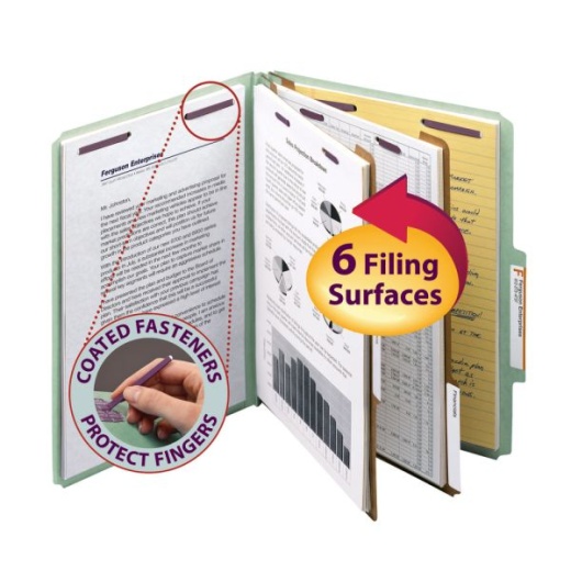 Smead Classification Folders with SafeSHIELD Fasteners