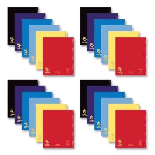 Roaring Spring Lefty Notebook - 1-Subject, Wide/Legal Rule, Assorted Cover Colors