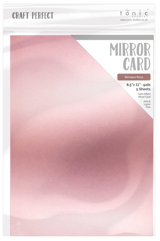 Craft Perfect Satin Mirror Cardstock 8.5"X11" 5/Pkg