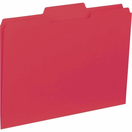 Business Source 1/3-Cut Colored Interior File Folders
