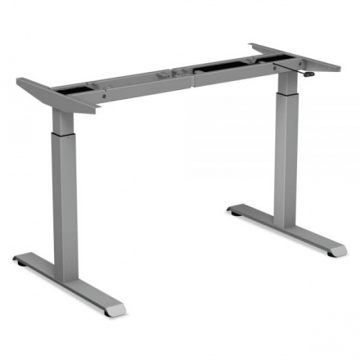 Alera Adaptivergo Sit-Stand Two-Stage Electric Height-Adjustable Table Base, 48.06" X 24.35" X 27.5" To 47.2", Gray