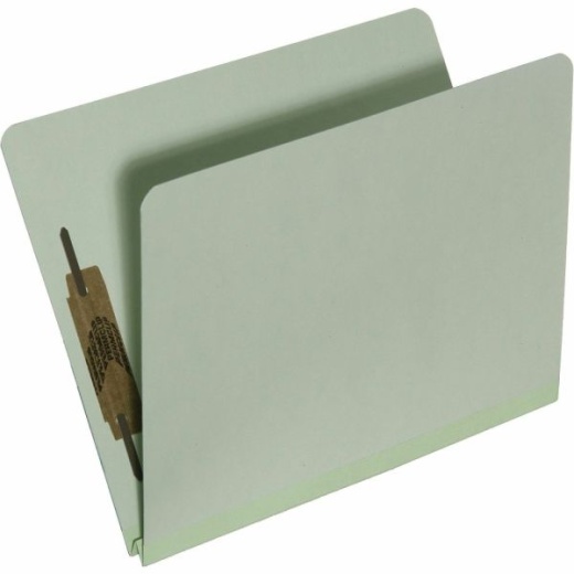 Skilcraft Pressboard Classification Folders, 30% Recycled, Light Green