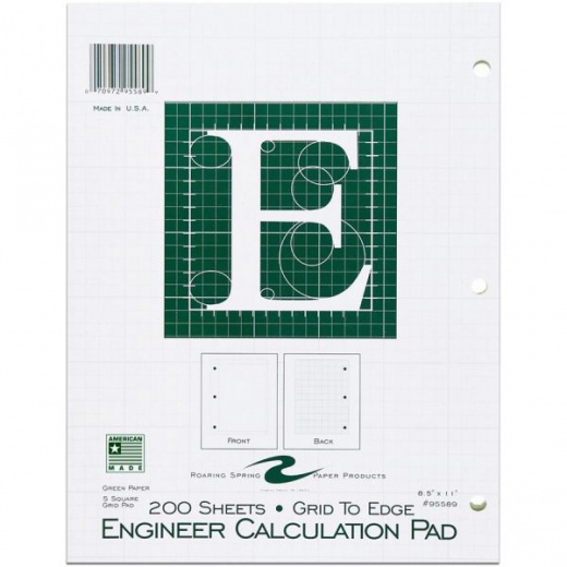Roaring Spring 5X5 Grid Engineering Pad