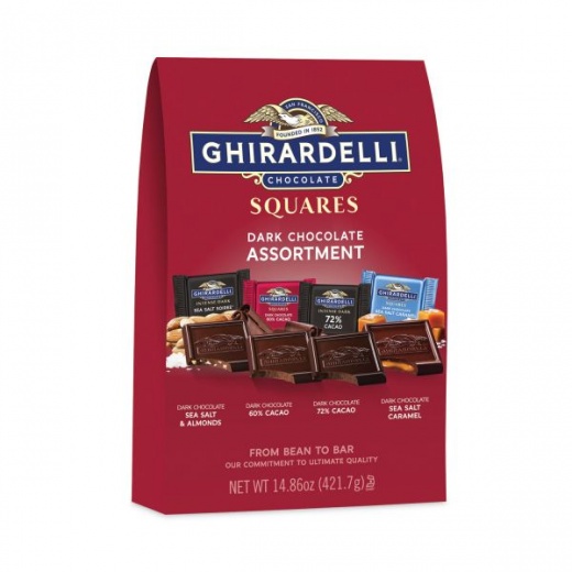 Ghirardelli Squares Premium Dark Chocolate Assortment, 14.86 Oz Bag