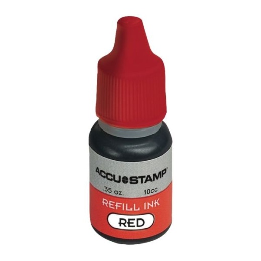 Accustamp Refill Ink for Pre-Inked Stamps, Red