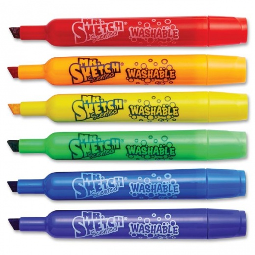 Mr. Sketch Ice Cream Washable Scented Markers Chisel Tip Assorted