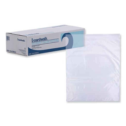 Boardwalk Reclosable Freezer Storage Bags, 2 Gal, 13" X 15", Clear, 100/Box