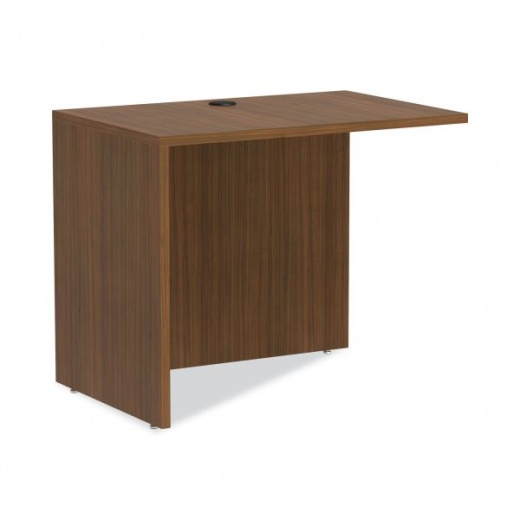 Alera Valencia Series Reversible Return/Bridge Shell - Modern Walnut