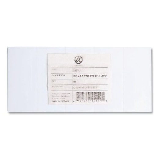 U Brands Dry Erase Magnetic Tape Strips, 2" x 0.88", White, 25/Pack