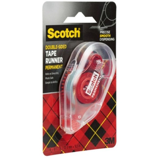 Scotch Double-Sided Tape Runner, Clear, 1/3 X 588