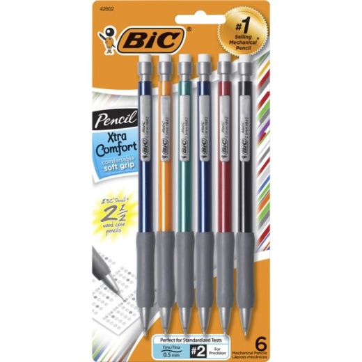 BIC Xtra-Comfort Mechanical Pencil, 0.5 Mm, Hb (#2), Black Lead