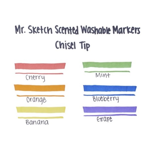 Mr. Sketch Ice Cream Washable Scented Markers Chisel Tip Assorted