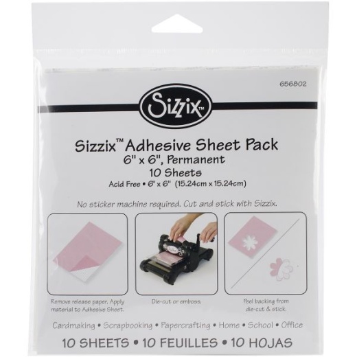 Sizzix Adhesive Sheets 6"X6" 10/Pkg