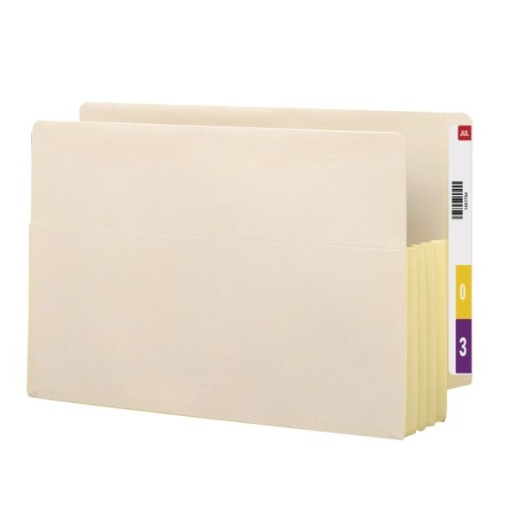 Smead Economical End-Tab Pockets - Legal Size, Manila, Pack of 10