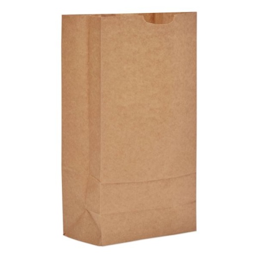 Ross & Wallace Paper Products Grocery Paper Bags, 10# Size, Extra-Heavy-Duty, 60# Basis Weight, 7" X 4.38" X 13.75", Kraft, 500/Bundle