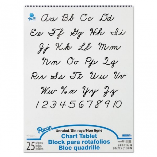 Pacon Chart Tablets, Unruled, 24 x 32, White, 25 Sheets