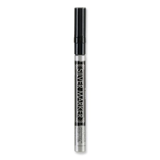 Pilot Creative Art and Crafts Marker, Extra-Fine Brush Tip, Silver