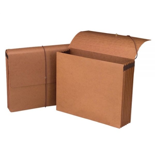 Smead Wallets, 5 1/4" Expansion, Letter Size, 100% Recycled, Redrope, Pack Of 10