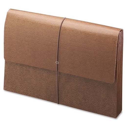 Smead Leather-Like Expanding Wallet, Legal Size, 5 1/4" Expansion, Tyvek Lined, 30% Recycled, Brown