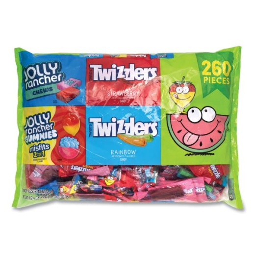 National Brand Twizzlers And Jolly Rancher Sweets Assortment Bulk Variety, Assorted Flavors, 260/Pack