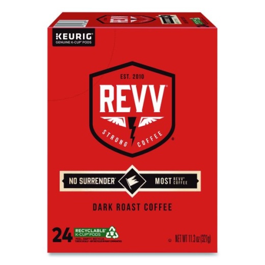 Revv No Surrender K-Cup, Dark Roast, 24/Box