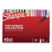 Sharpie Fine Tip Permanent Marker, Fine Bullet Tip, Assorted Colors, 65/Pack