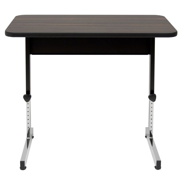 Adapta Height Adjustable Utility Office Table In Black/Walnut