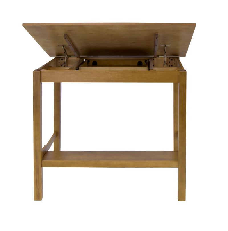 Americana Ii Wood Drafting Desk With 42" X 30" Adjustable Top In Light Oak