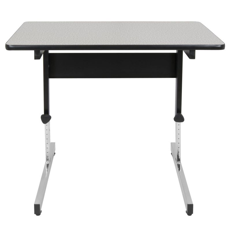 Adapta Height Adjustable Utility Office Table In Black/ Gray