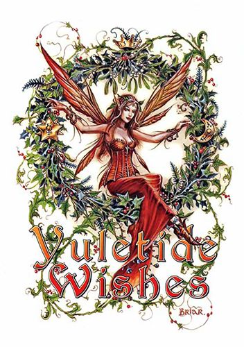 Briar Mistletoe Fairy Midwinter Card 6 Pack Yule
