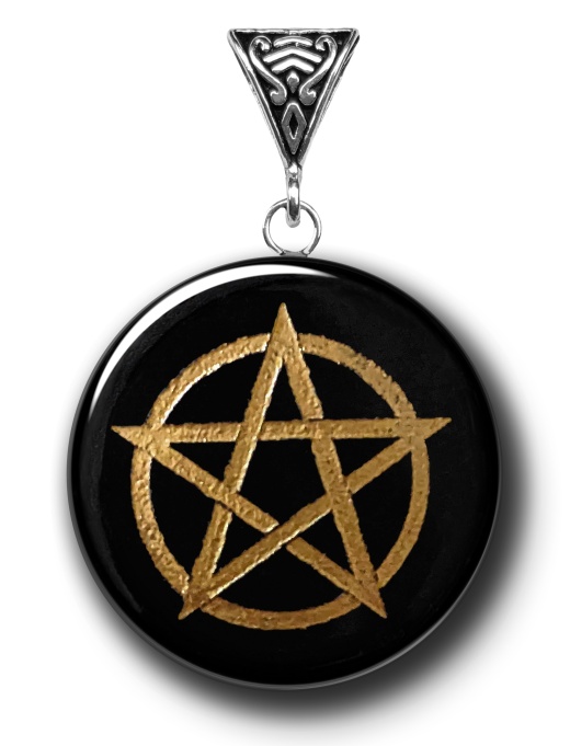 Pentagram On Obsidian For Deep Power, Protection & Grounding
