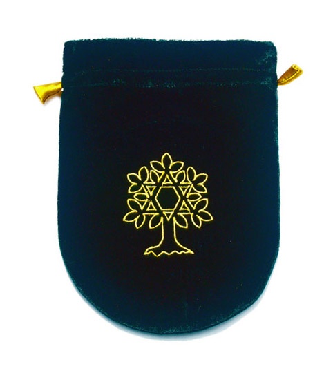 Green Velvet Tree Of Life Tarot Bag - VTB02