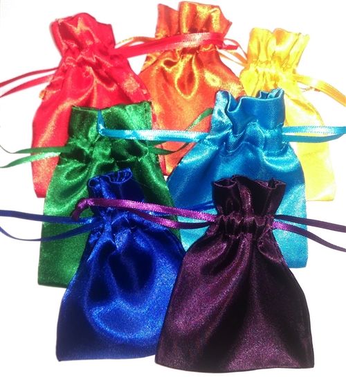 Chakra Set of 7 Satin Pouches
