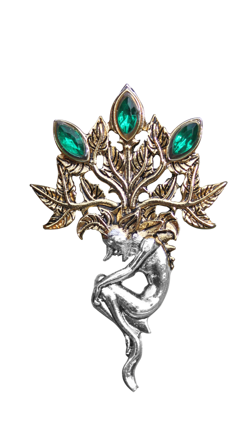 Mandrake For Luck And Wealth Brooch By Briar