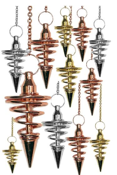 Assorted Spiral Pendulums (12 Pcs) - Bulk Pendulum Set for Energy Healing and Spiritual Growth