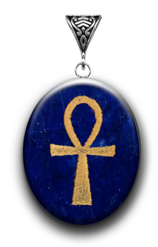 Ankh on Lapis for Fertility