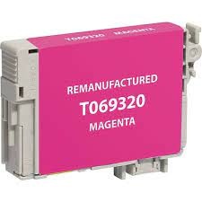 Epson OEM 69, T069320 Remanufactured Inkjet Cartridge: Magenta, 350 Yield, 9ml