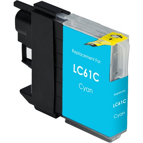 Brother OEM LC61C Compatible Inkjet Cartridge: Cyan, 325 Yield