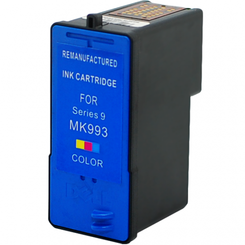 Dell OEM MK993 Remanufactured Inkjet Cartridge: Cyan, Magenta, Yellow, 18Ml