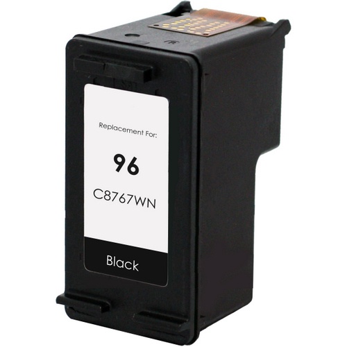 Hewlett Packard OEM 96, C8767WN Remanufactured Inkjet Cartridge: Black, 860 Yield, 21ml